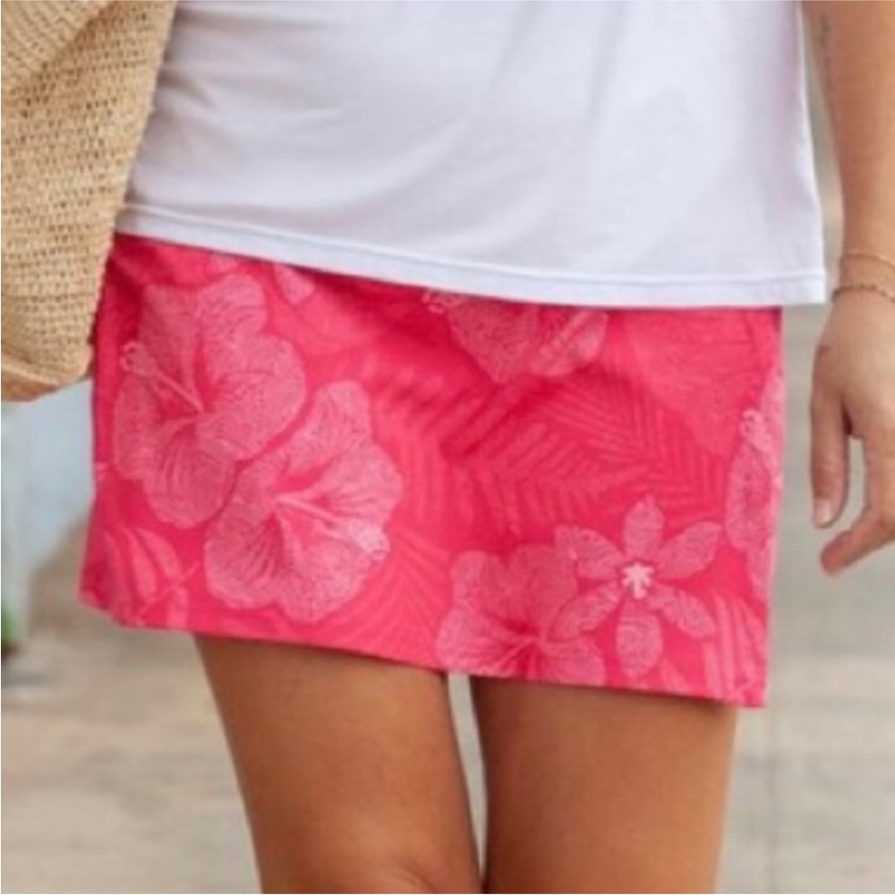 Rip Skirt Hawaii Length 2 Pink Tropical Skirt Size‎ Large NWOT Hibiscus Floral